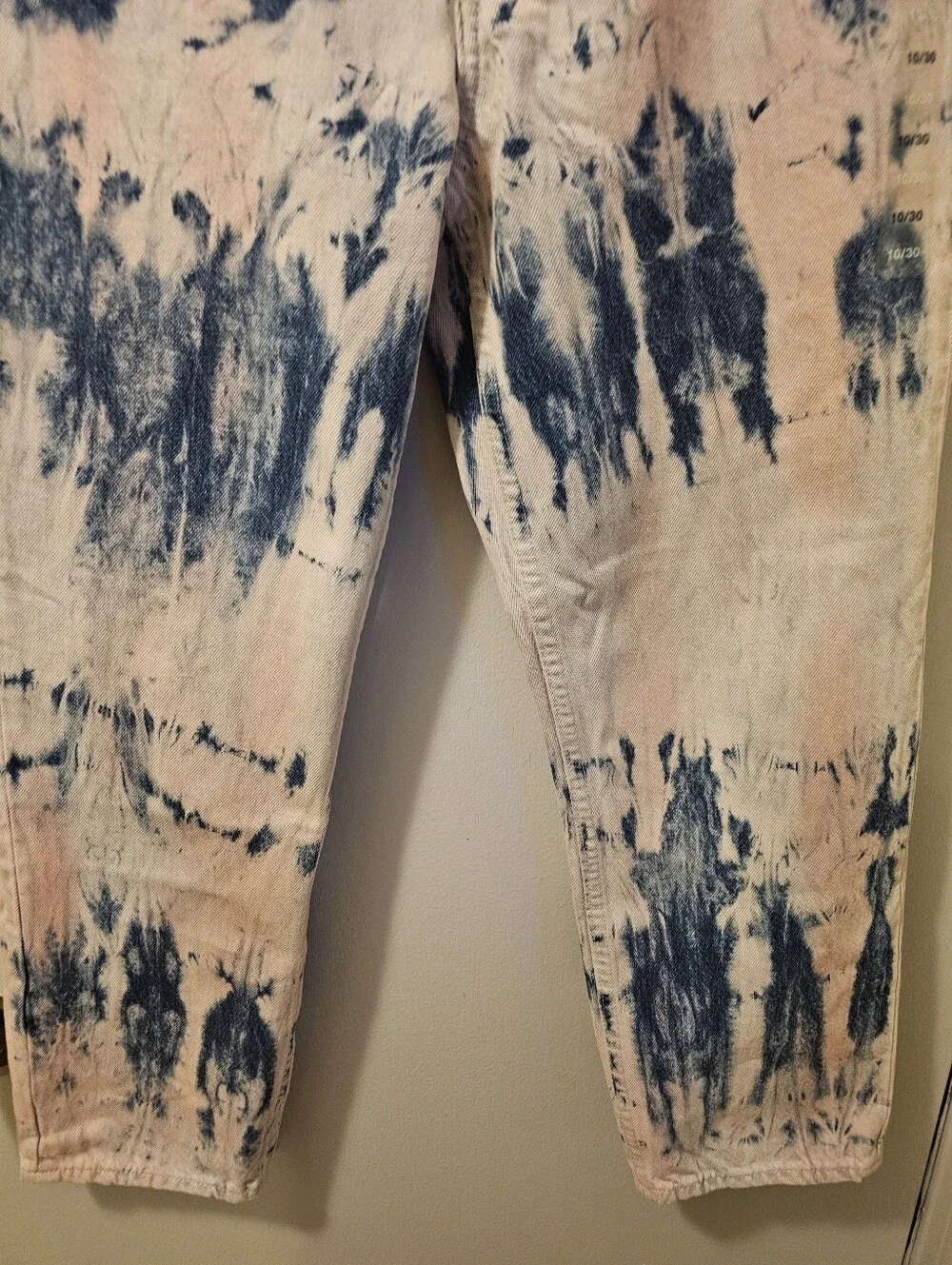 GAP Denim Tie Dye Cheeky Straight Leg Jeans Pink/Blue Women's Size 10 NWT
